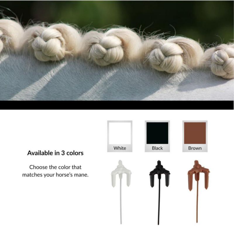 Clips para trenzar Quick Knot XL negro reutilizables