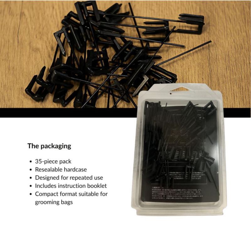 Clips para trenzar Quick Knot XL negro reutilizables