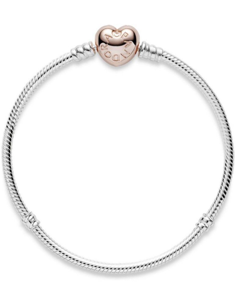Pulsera Pandora Moments 580719 Cadena Serpiente y Corazón Talla 16