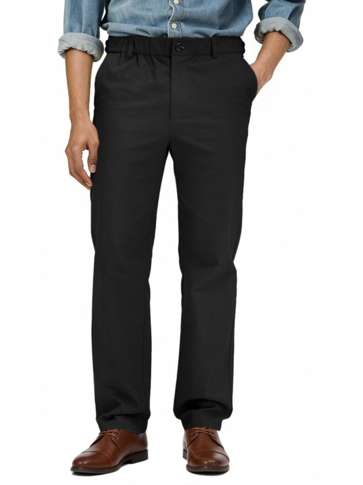 PANTALONES Comdecevis de algodón stretch corte relajado caqui