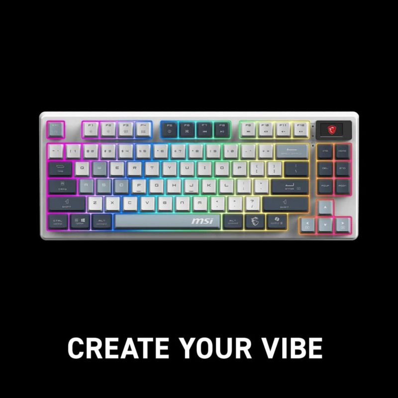 Teclado mecánico inalámbrico MSI Forge GK600 TKL RGB