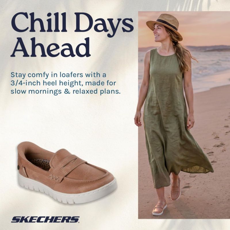 Zapatos Skechers Sunfest TAN talla 7 Hands Free Slip-Ins