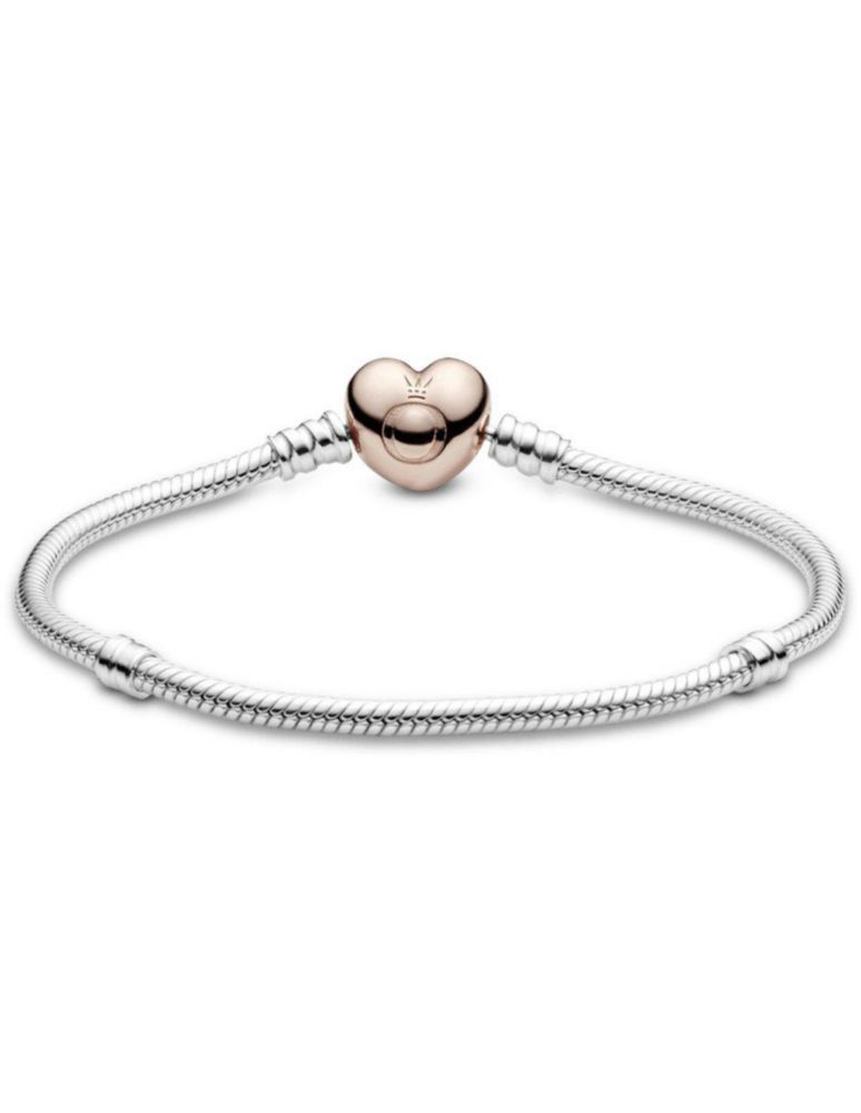 Pulsera Brazalete Pandora Moments 580719 Cadena Serpiente y Corazón Talla 16