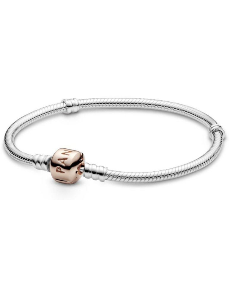 Brazalete Pulsera Pandora Moments 580702 Cadena Serpiente Cierre Talla 17