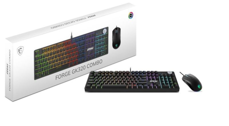 Set de teclado y ratón MSI GK320 RGB 12800 DPI