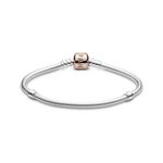 Brazalete Pulsera Pandora Moments 580702 Cadena Serpiente Cierre Talla 19
