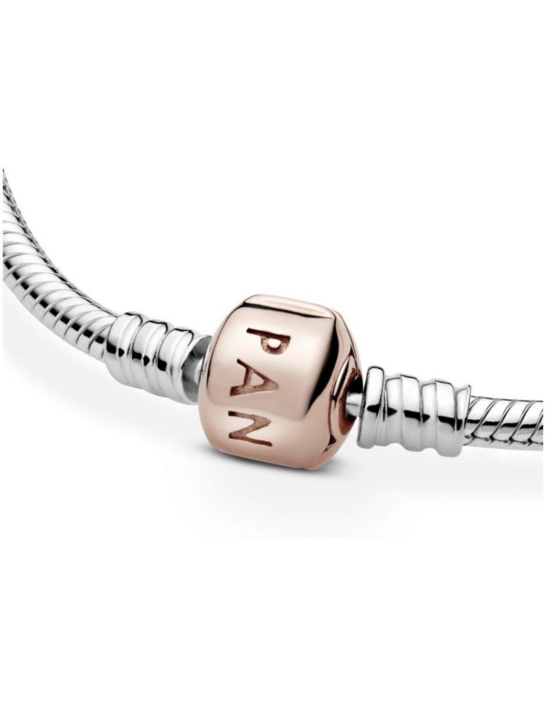 Brazalete Pulsera Pandora Moments 580702 Cadena Serpiente Cierre Talla 19
