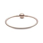 Pulsera Brazalete Pandora Moments 587132 Rígida Baño Oro Rosa Talla 19