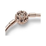 Pulsera Brazalete Pandora Moments 582338C01 Rígida Broche Copo Nieve Talla 21