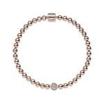 Brazalete Pulsera Pandora 588342CZ Cuentas y Pavé Baño Oro Rosa Talla 17