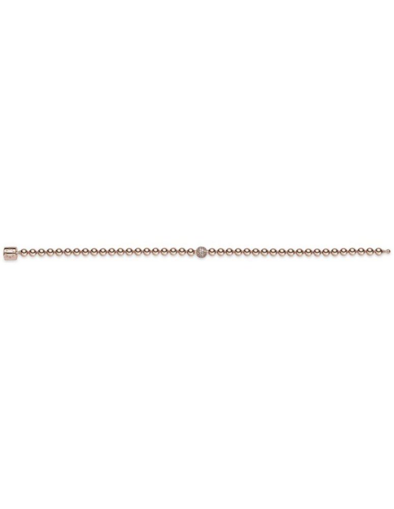Pulsera Brazalete Pandora 588342CZ Cuentas y Pavé Baño Oro Rosa Talla 17