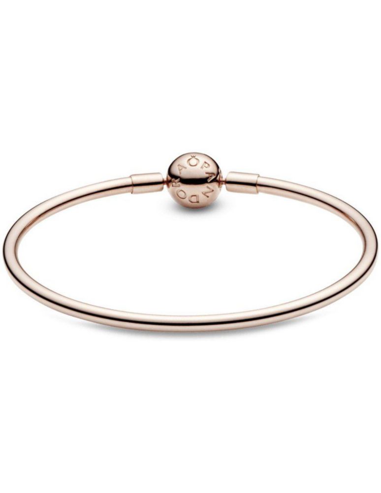 Pulsera Pandora Moments 587132 Rígida Baño Oro Rosa Talla 19