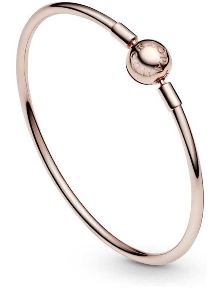 Pulsera Pandora Moments 587132 Rígida Baño Oro Rosa Talla 19