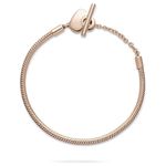 Pulsera Brazalete Pandora 589285C00 Cadena Serpiente Cierre T Corazón Talla 16