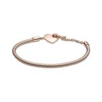 Pulsera Brazalete Pandora 589285C00 Cadena Serpiente Cierre T Corazón Talla 17