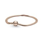 Pulsera Brazalete Pandora 589338C00 Cadena Serpiente Baño Oro Rosa Talla 17