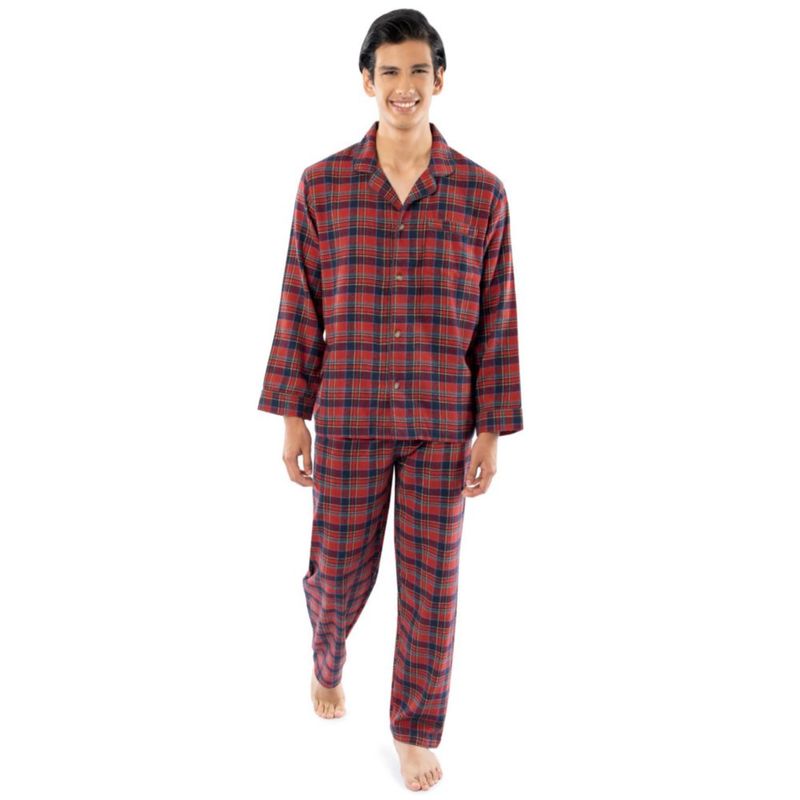 Pijamas Fruit of the Loom Talla Mediana Rojo a Cuadros