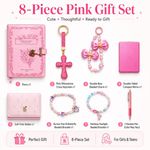 Set de regalo de diario Kiadneii de 8 piezas para niñas lindo y con cierre