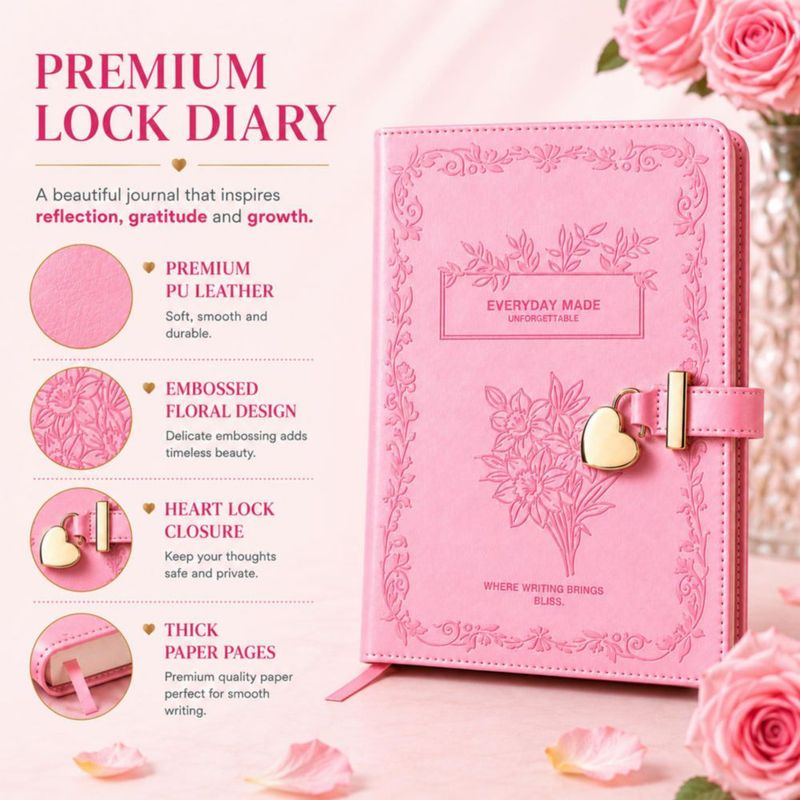 Set de regalo de diario Kiadneii de 8 piezas para niñas lindo y con cierre