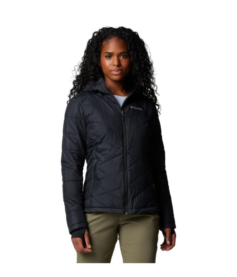Columbia Chaqueta acolchada con capucha Heavenly - Negro - Talla Grande