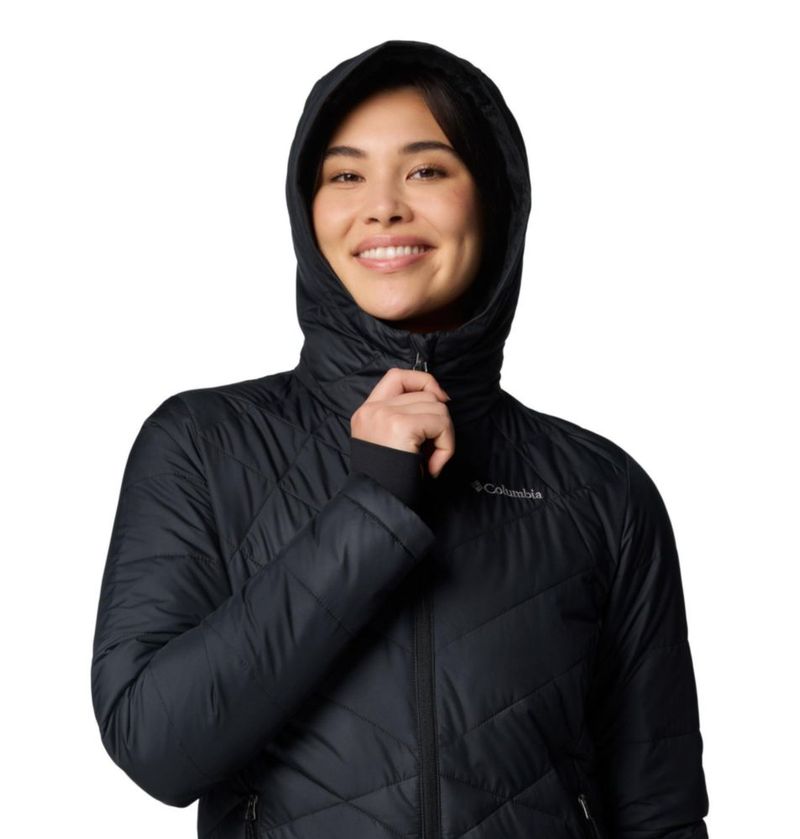Columbia Chaqueta acolchada con capucha Heavenly - Negro - Talla Grande