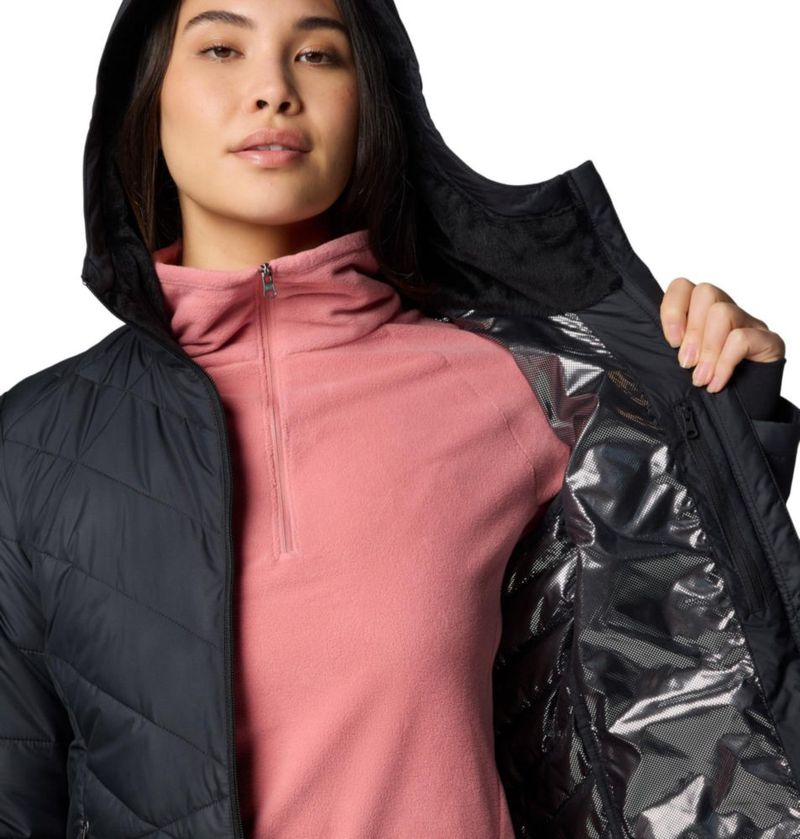 Columbia Chaqueta acolchada con capucha Heavenly - Negro - Talla Grande