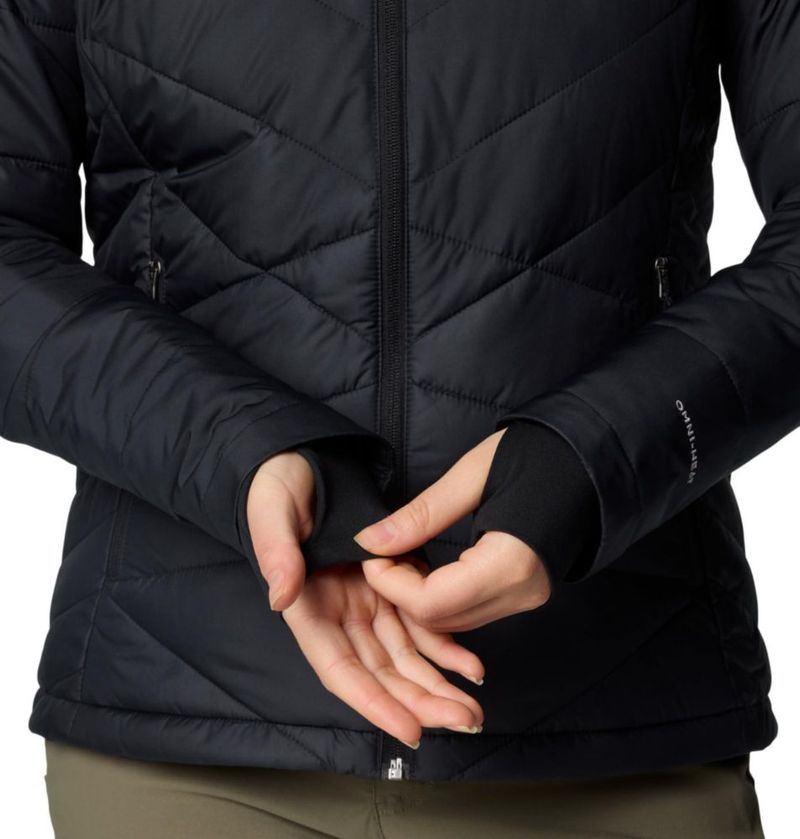 Columbia Chaqueta acolchada con capucha Heavenly - Negro - Talla Grande