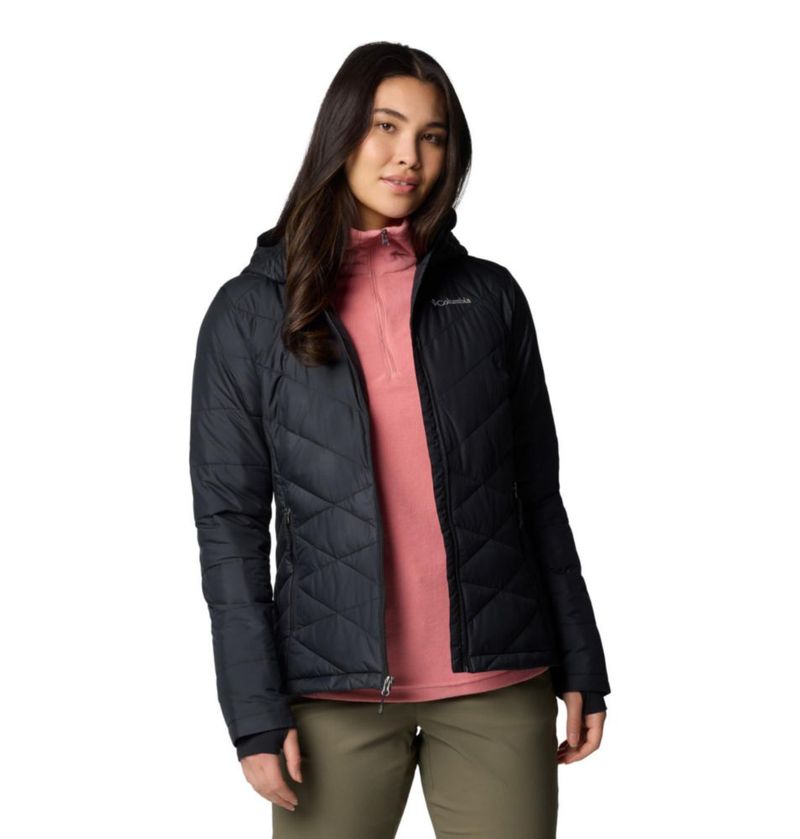 Columbia Chaqueta acolchada con capucha Heavenly - Negro - Talla Grande