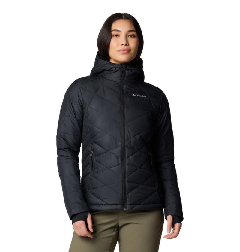 Columbia Chaqueta acolchada con capucha Heavenly - Negro - Talla Grande