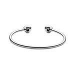 Brazalete Pulsera Pandora 590528CZ Abierta con pavé y logotipo Talla 19