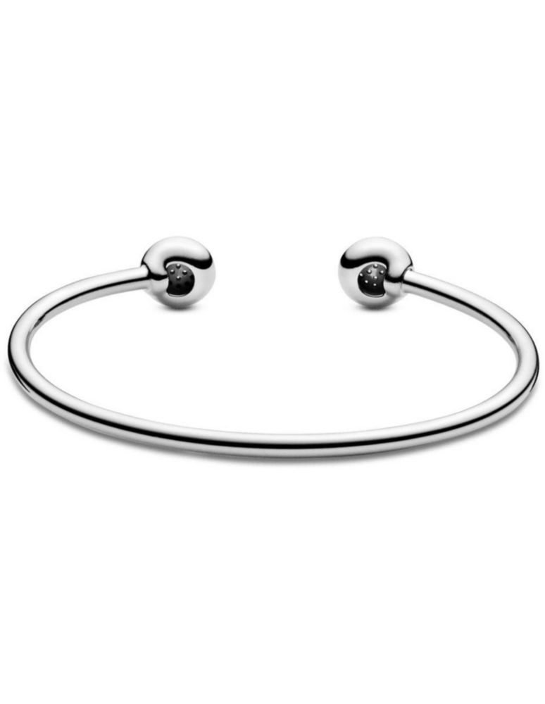 Brazalete Pulsera Pandora 590528CZ Abierta con pavé y logotipo Talla 19