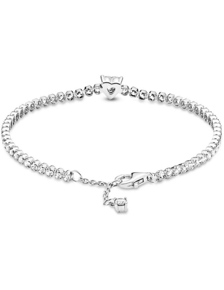 Pulsera Pandora 590041C01 En Plata De Ley Corazón Brillante Talla 16