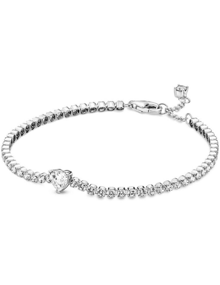 Pulsera Pandora 590041C01 En Plata De Ley Corazón Brillante Talla 16