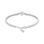 Pulsera Brazalete Pandora 590041C01 En Plata De Ley Corazón Brillante Talla 16