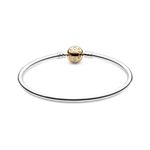 Pulsera Brazalete Pandora Moments 590718 Rígida Dos Tonos Talla 17
