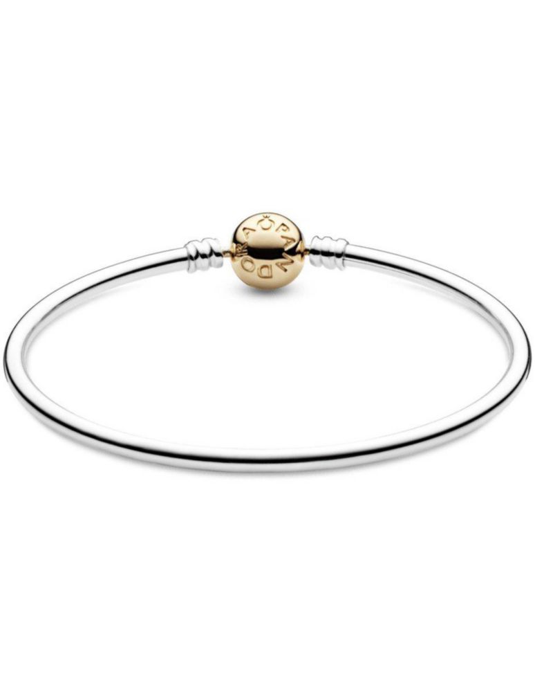 Pulsera Pandora Moments 590718 Rígida Dos Tonos Talla 17