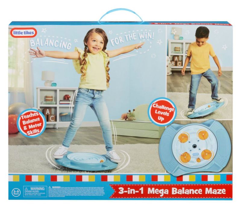 Little Tikes Tablero de Equilibrio 3 en 1 Mega Laberinto para niños de 3 años en adelante