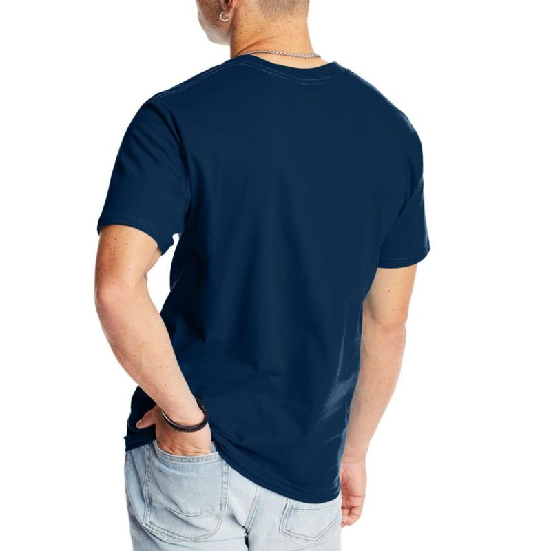 Camiseta Hanes azul marino talla S (paquete de 2)