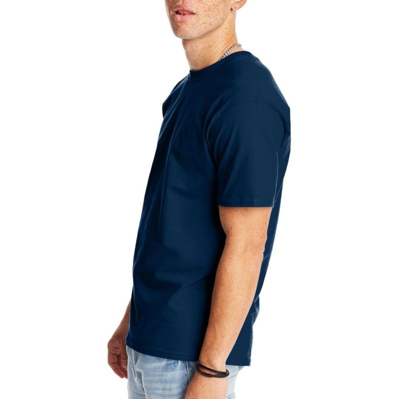Camiseta Hanes azul marino talla S (paquete de 2)