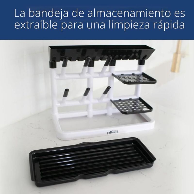 Dr. Brown’s Drying Tower Escurridor vertical para biberones, chupones y accesorios de bebé, Azul y Blanco