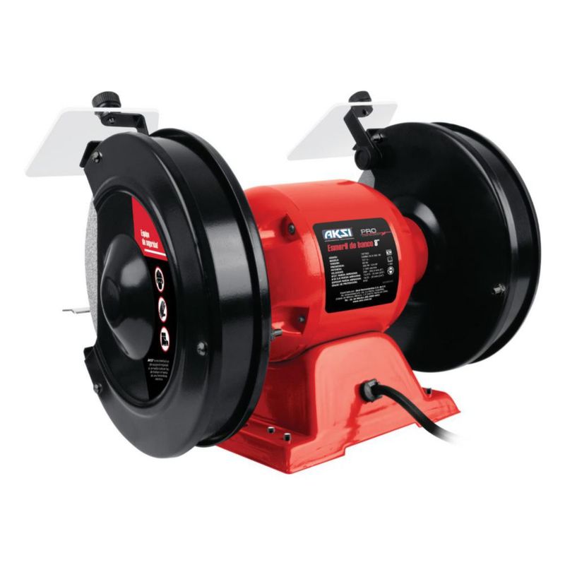 Esmeril de banco Aksi 560W piedras de 8 pulgadas Profesional