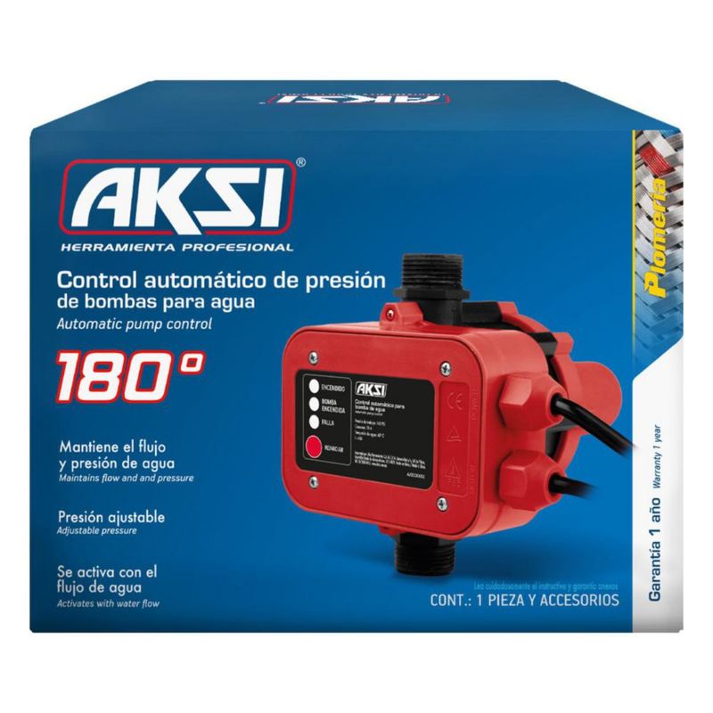 Control automático de presión Aksi para bomba de agua 180 grados