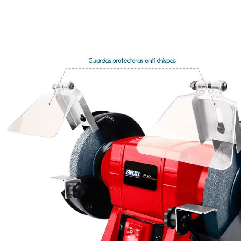 Esmeril de banco Aksi 250W piedras de 6 pulgadas