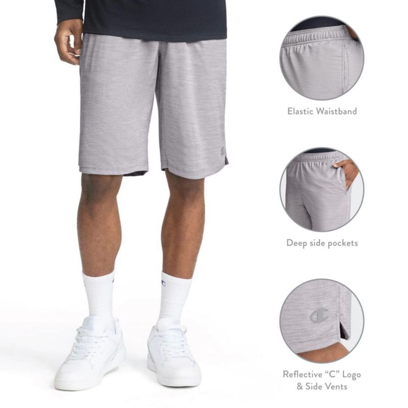 Shorts Champion 25 cm Azul Marino 4X Grande Ajuste Deportivo