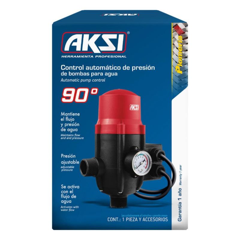 Control automático de presión Aksi para bomba de agua 90 grados