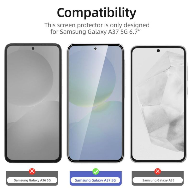 Protector de pantalla NEW'C para Samsung Galaxy A37 5G de vidrio templado