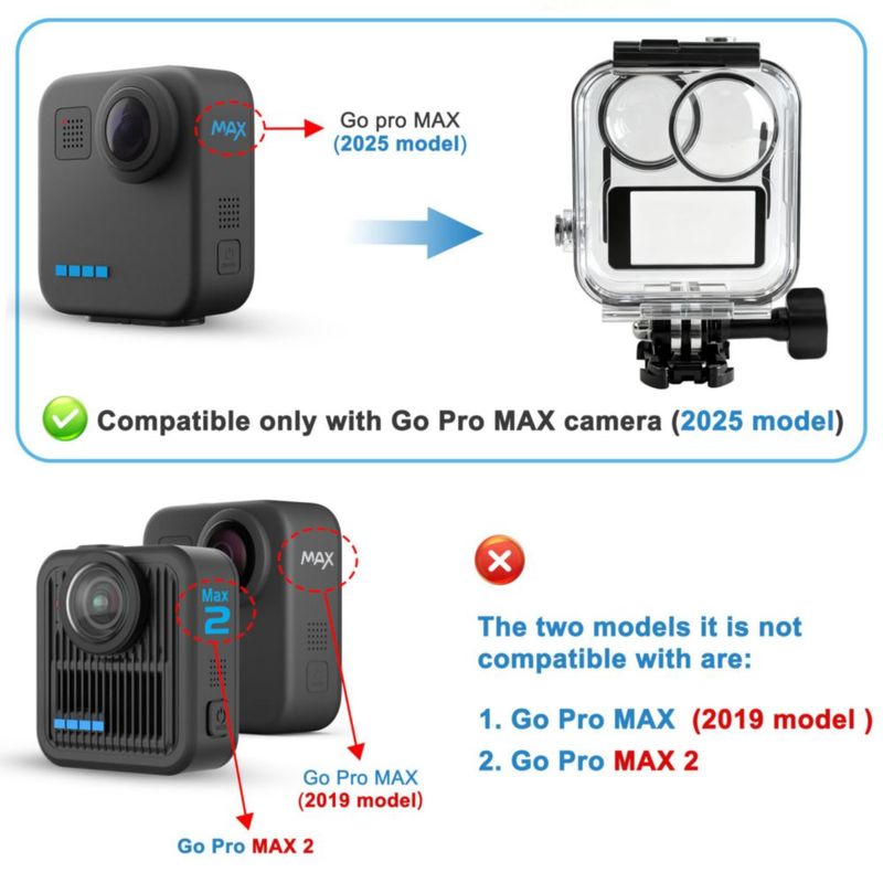 Carcasa impermeable FiTSTILL para GoPro MAX 360 (2025)