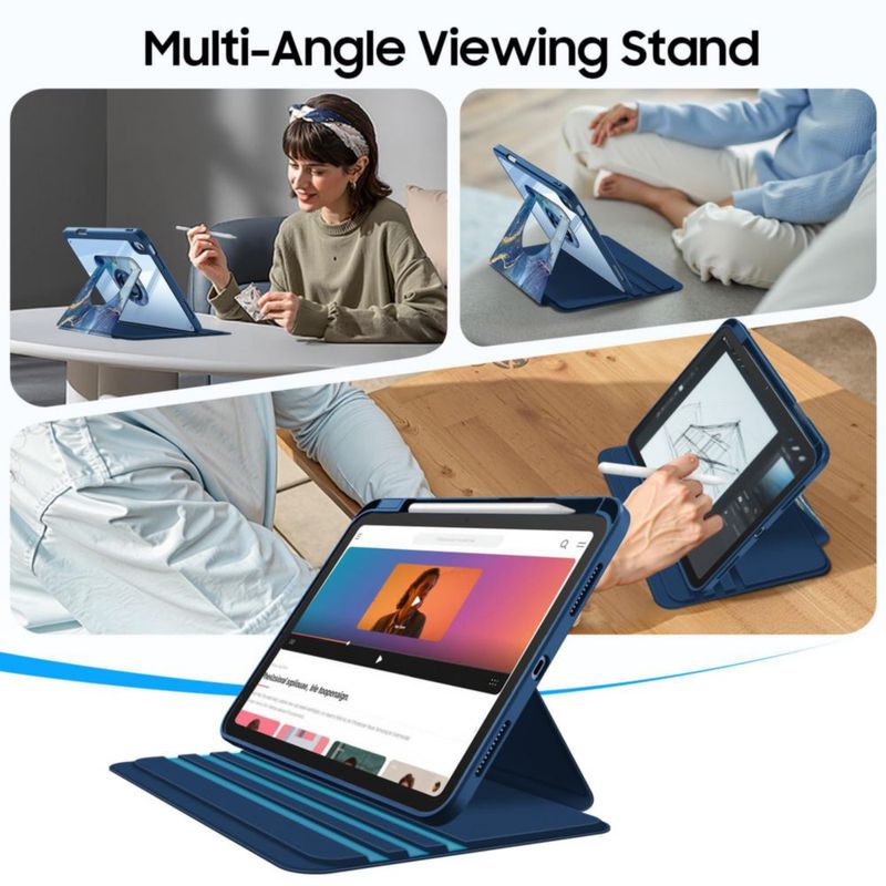Funda para iPad FINTIE 11\"/10.9\" con Soporte Giratorio y Soporte para Apple Pencil