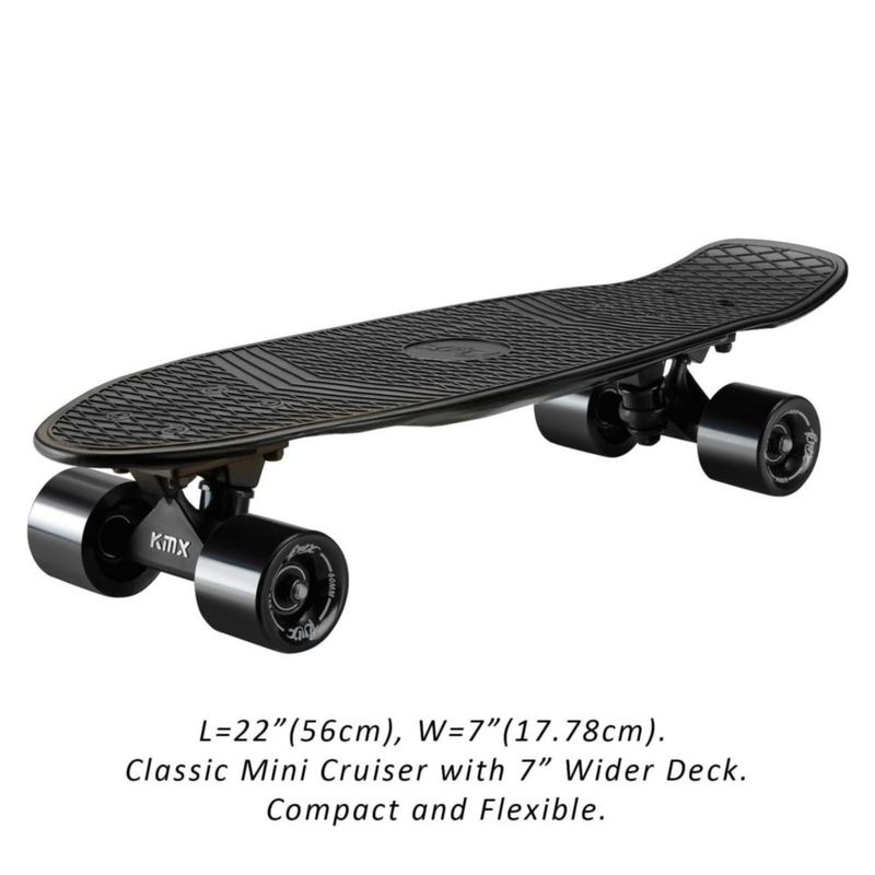 Patineta Mini Cruiser KMX Negra 56 cm (22 ")