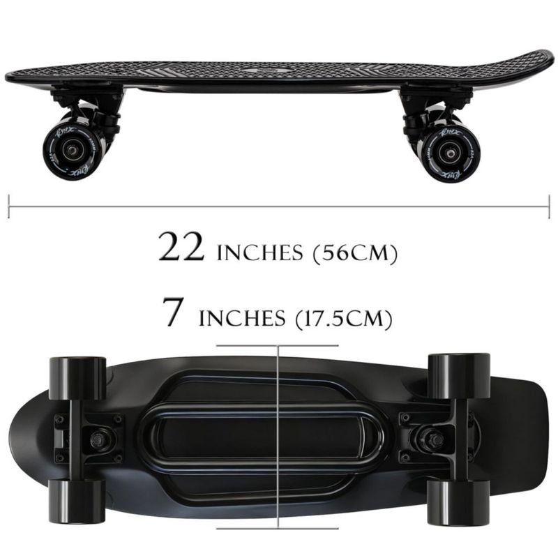 Patineta Mini Cruiser KMX Negra 56 cm (22 ")